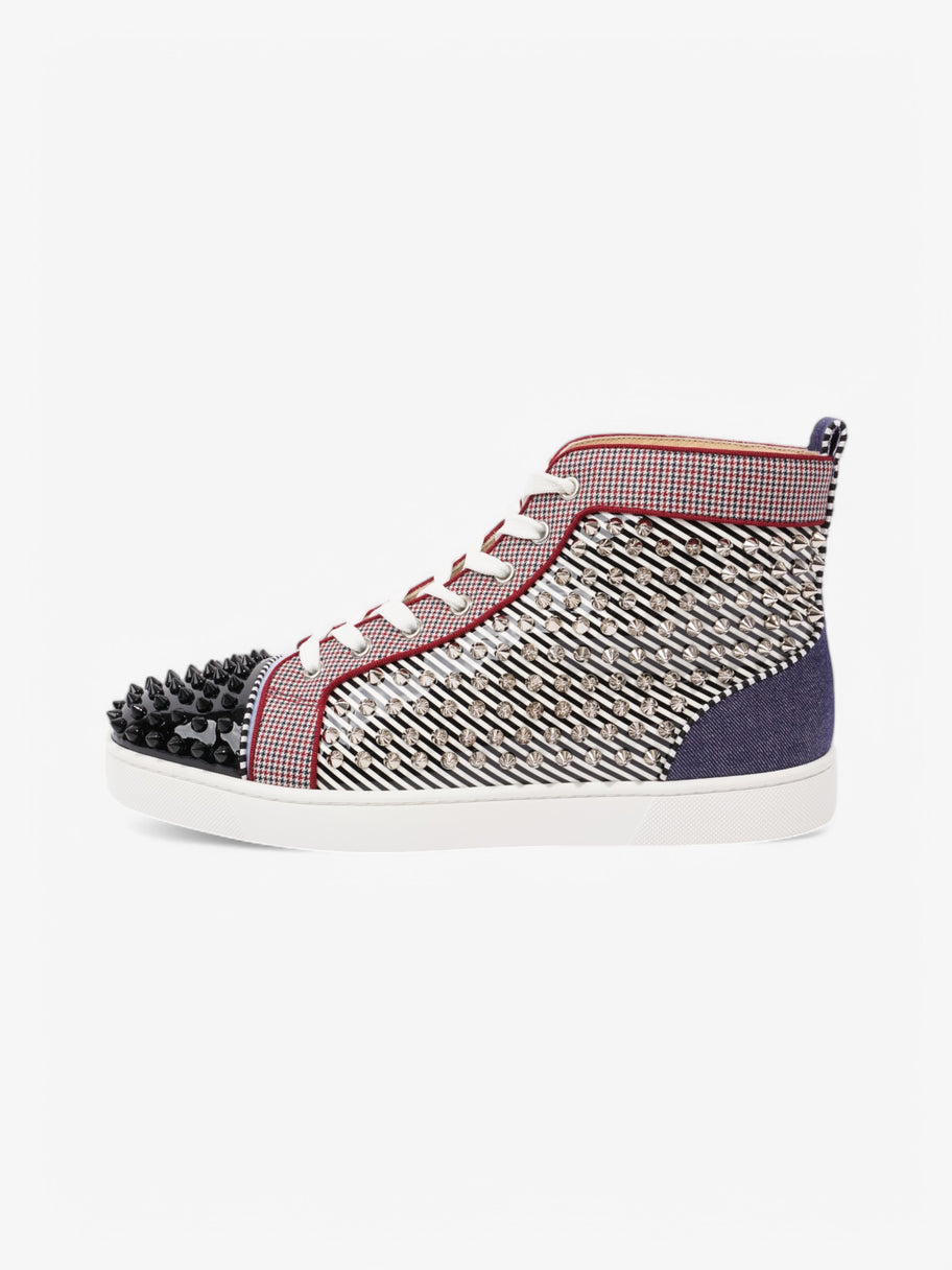 Christian Louboutin Lou Pik Pik Black / Light Blue / White Patent Leather EU 44 UK 10 Image 5
