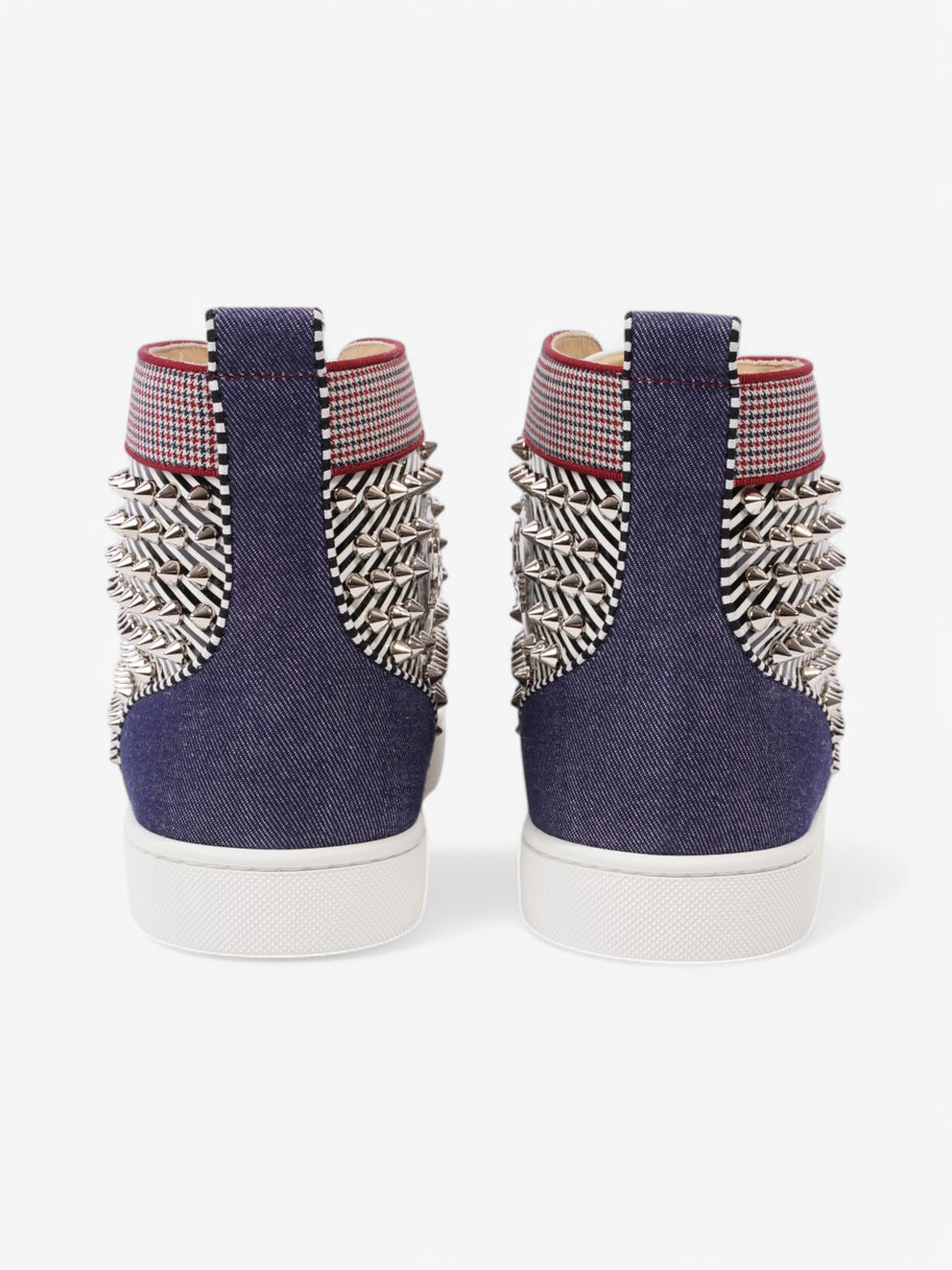 Christian Louboutin Lou Pik Pik Black / Light Blue / White Patent Leather EU 44 UK 10 Image 6