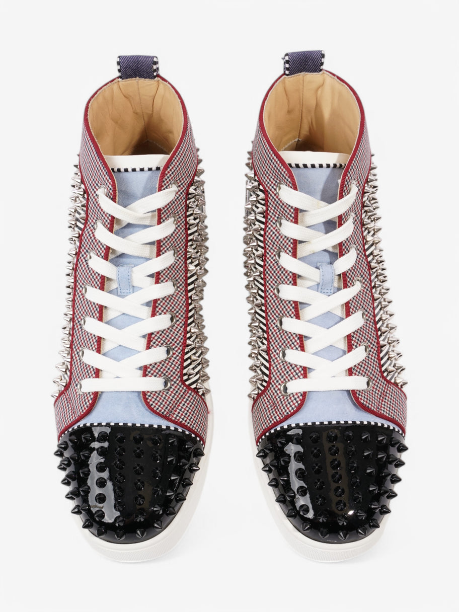 Christian Louboutin Lou Pik Pik Black / Light Blue / White Patent Leather EU 44 UK 10 Image 8