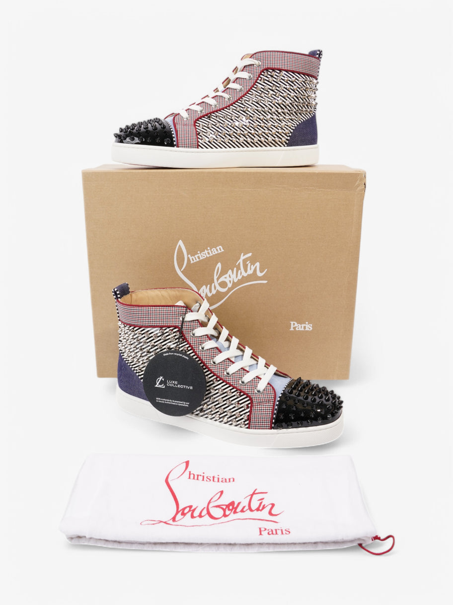 Christian Louboutin Lou Pik Pik Black / Light Blue / White Patent Leather EU 44 UK 10 Image 9