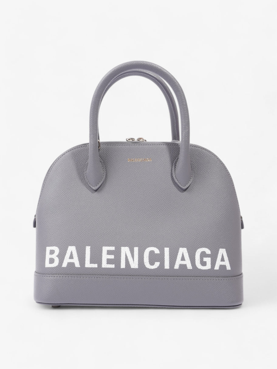 Balenciaga Ville Logo Grey / White Grained Leather Small Image 4