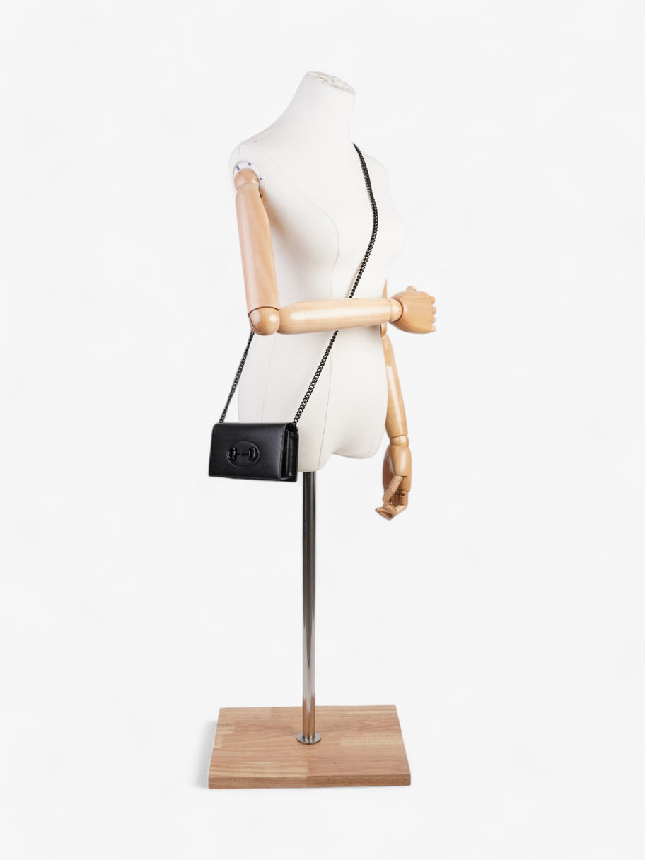 Gucci Horsebit 1955 Wallet on Chain Black Calfskin Leather Image 2