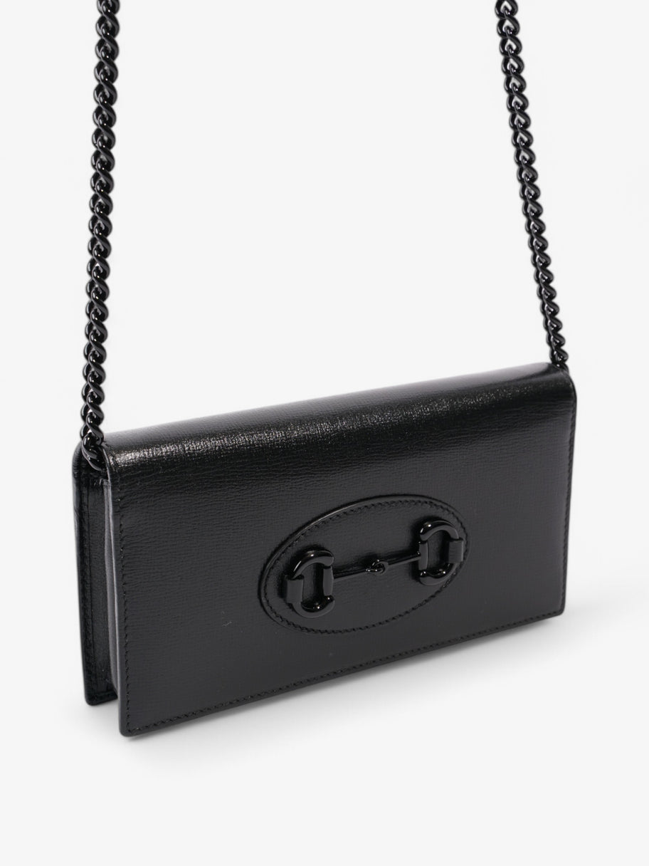 Gucci Horsebit 1955 Wallet on Chain Black Calfskin Leather Image 7