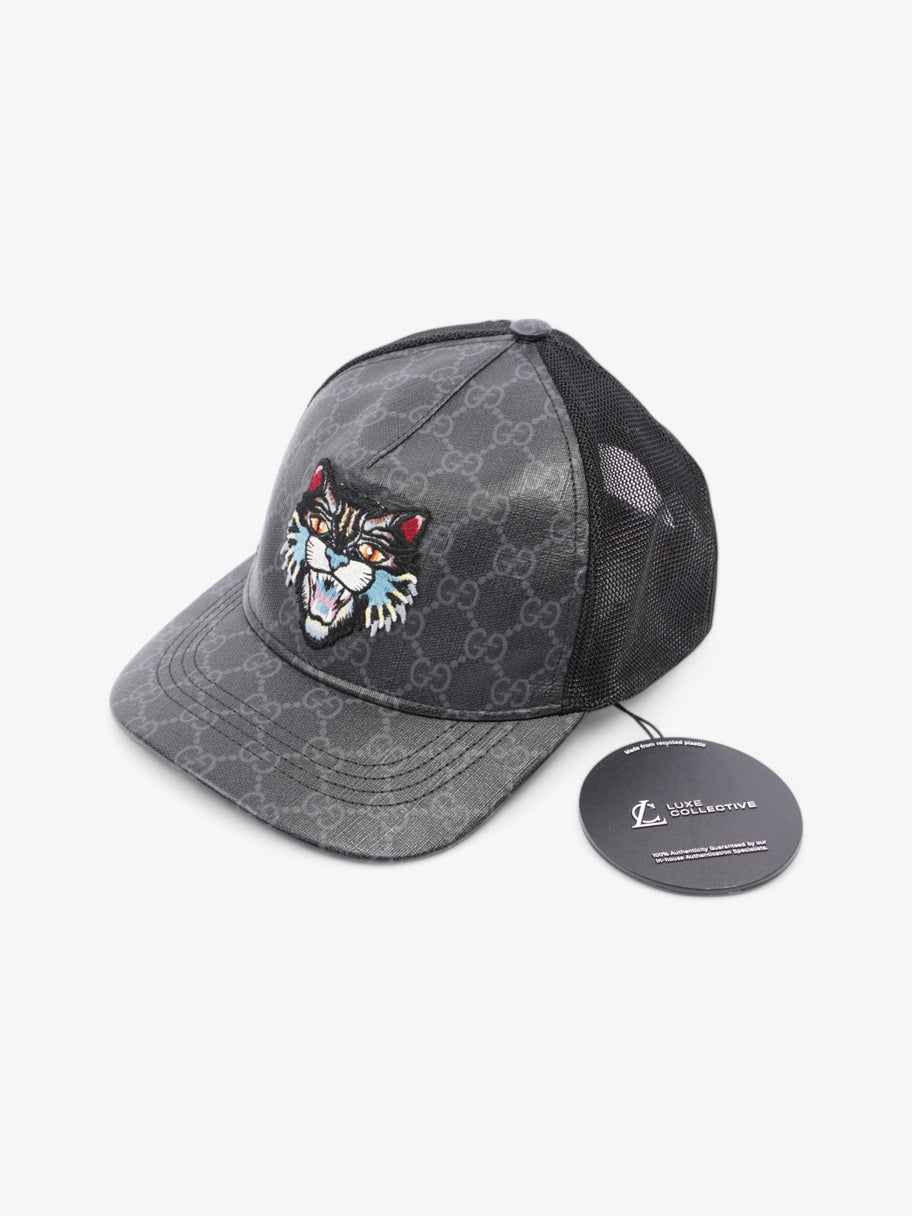 Gucci GG Tiger Cap Black / Grey Coated Canvas Image 10