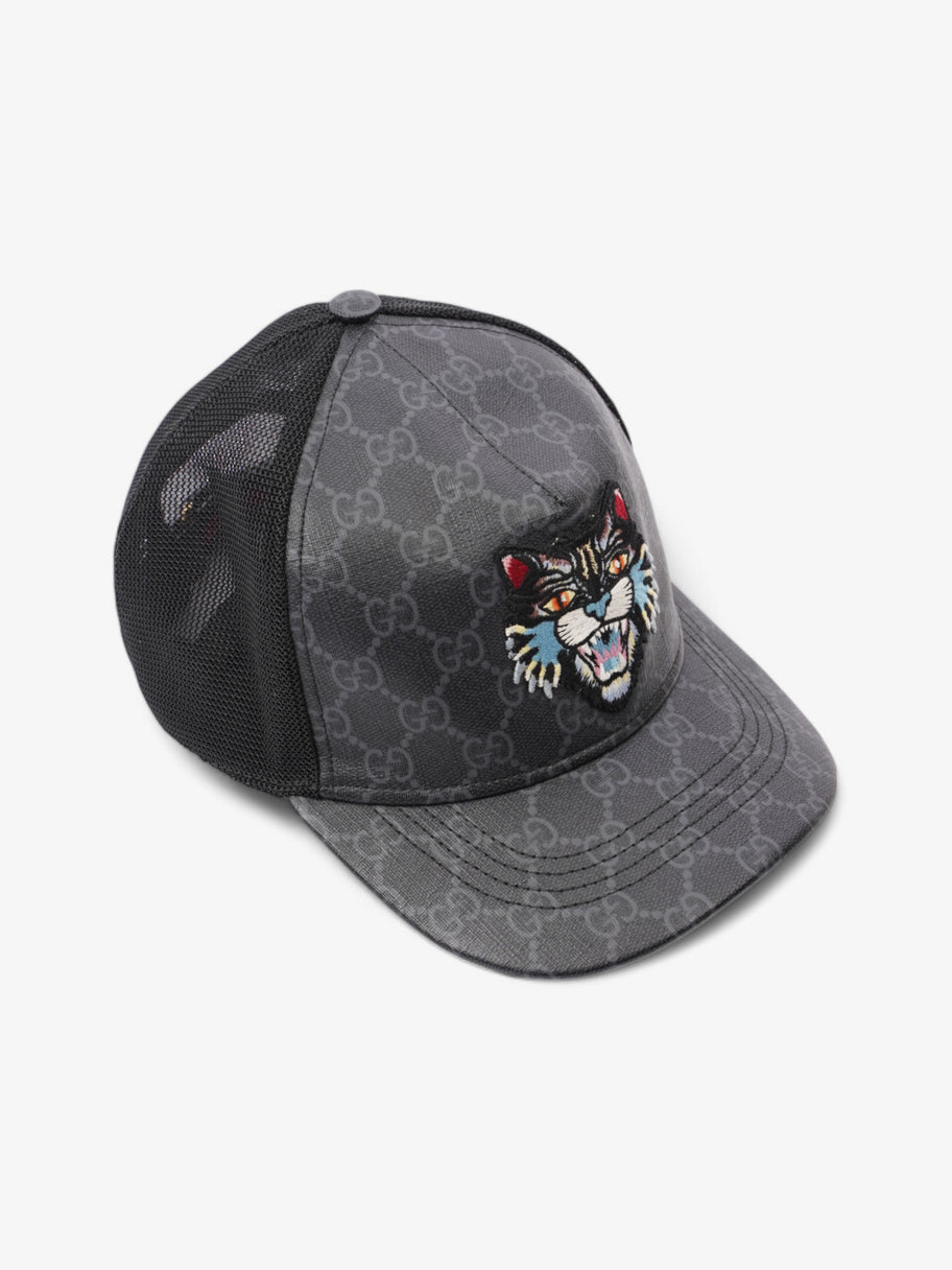 Gucci GG Tiger Cap Black / Grey Coated Canvas Image 6