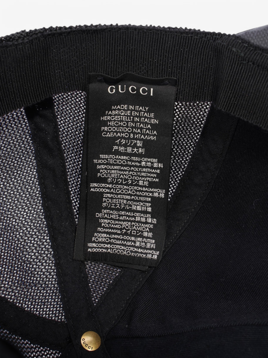 Gucci GG Tiger Cap Black / Grey Coated Canvas Image 8