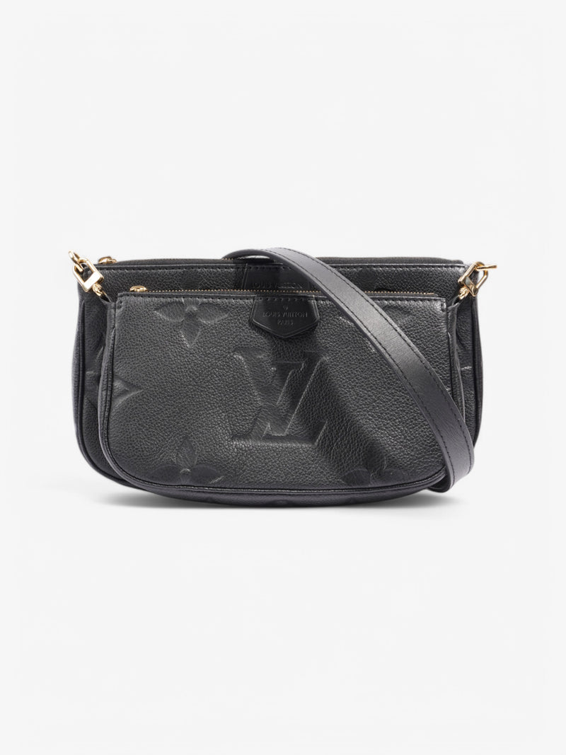  Louis Vuitton Multi Pochette Accessoires Black Embossed Leather