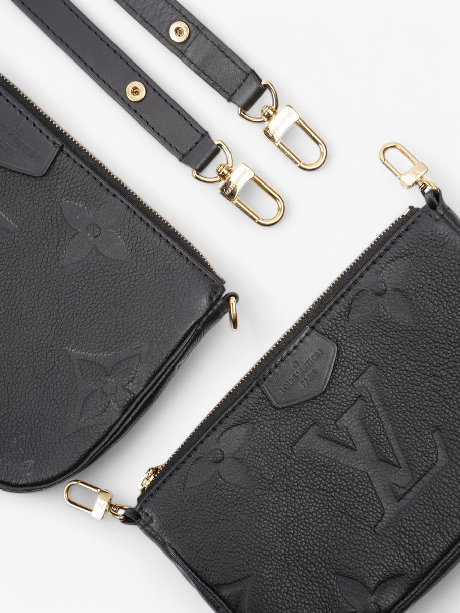 Louis Vuitton Multi Pochette Accessoires Black Embossed Leather Image 7