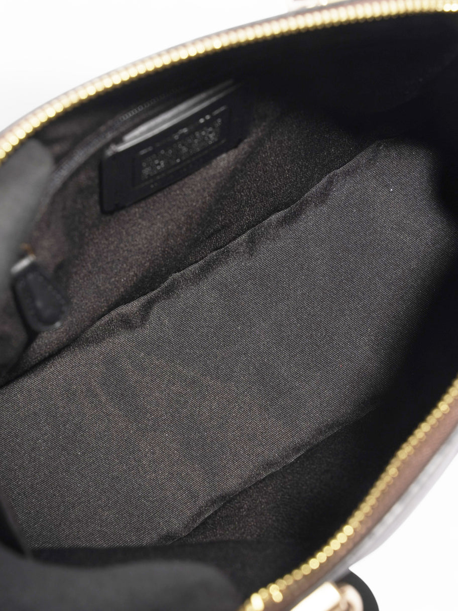 Coach Katy Dome Satchel Brown / Black Canvas Image 7