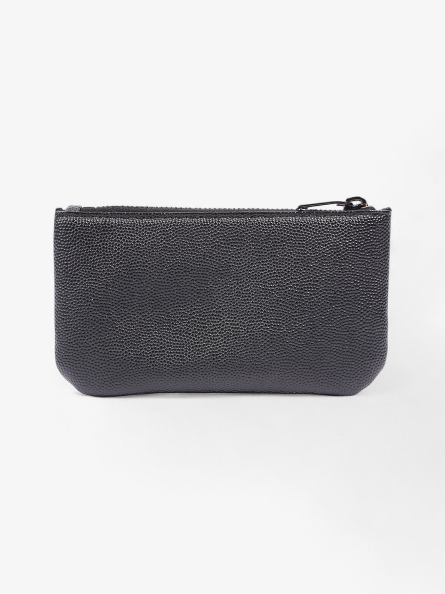 Saint Laurent Monogram Key Pouch Black Grained Leather Image 2