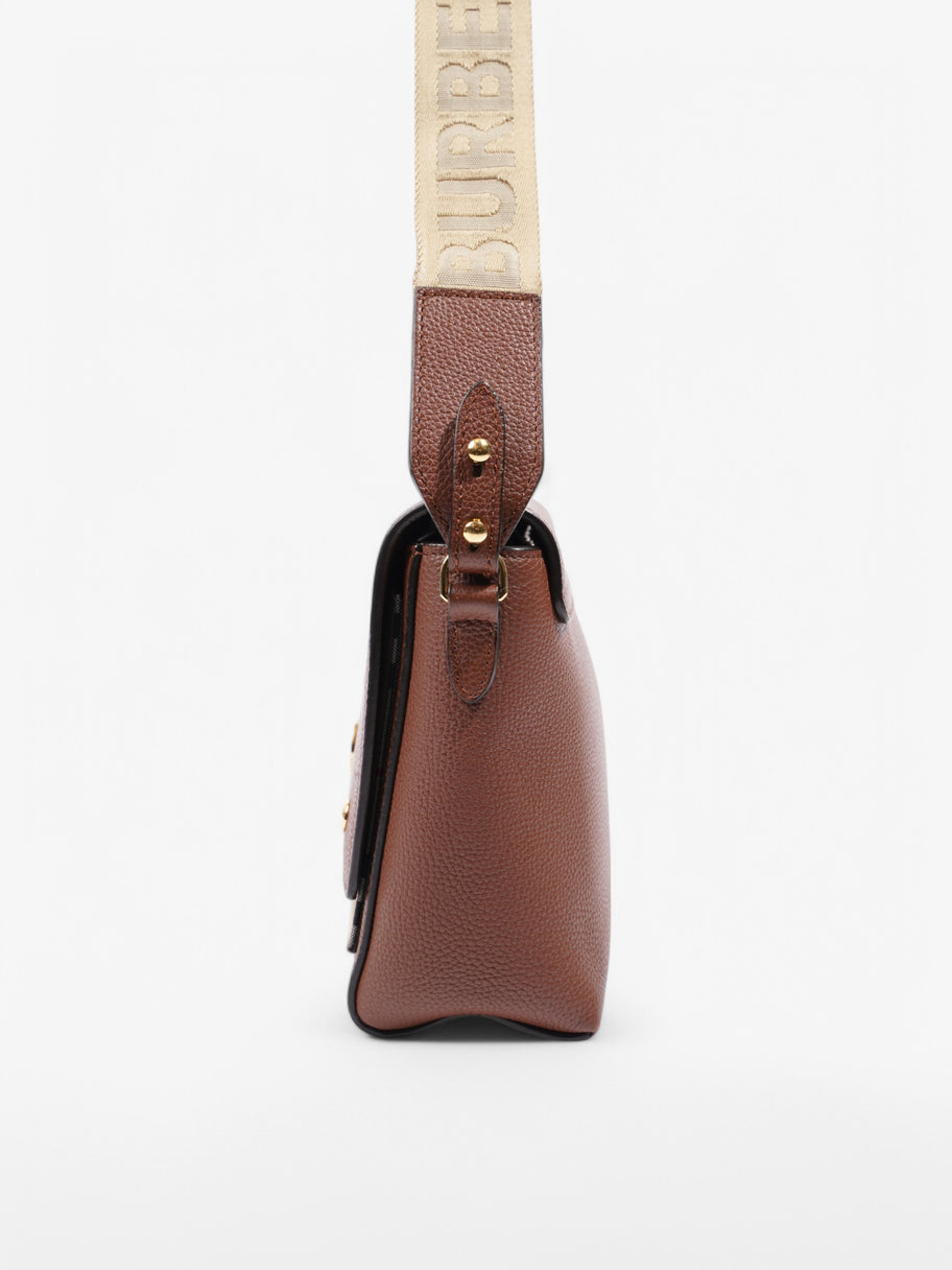 Burberry Note Bag Brown / Beige Checkered Leather Image 3