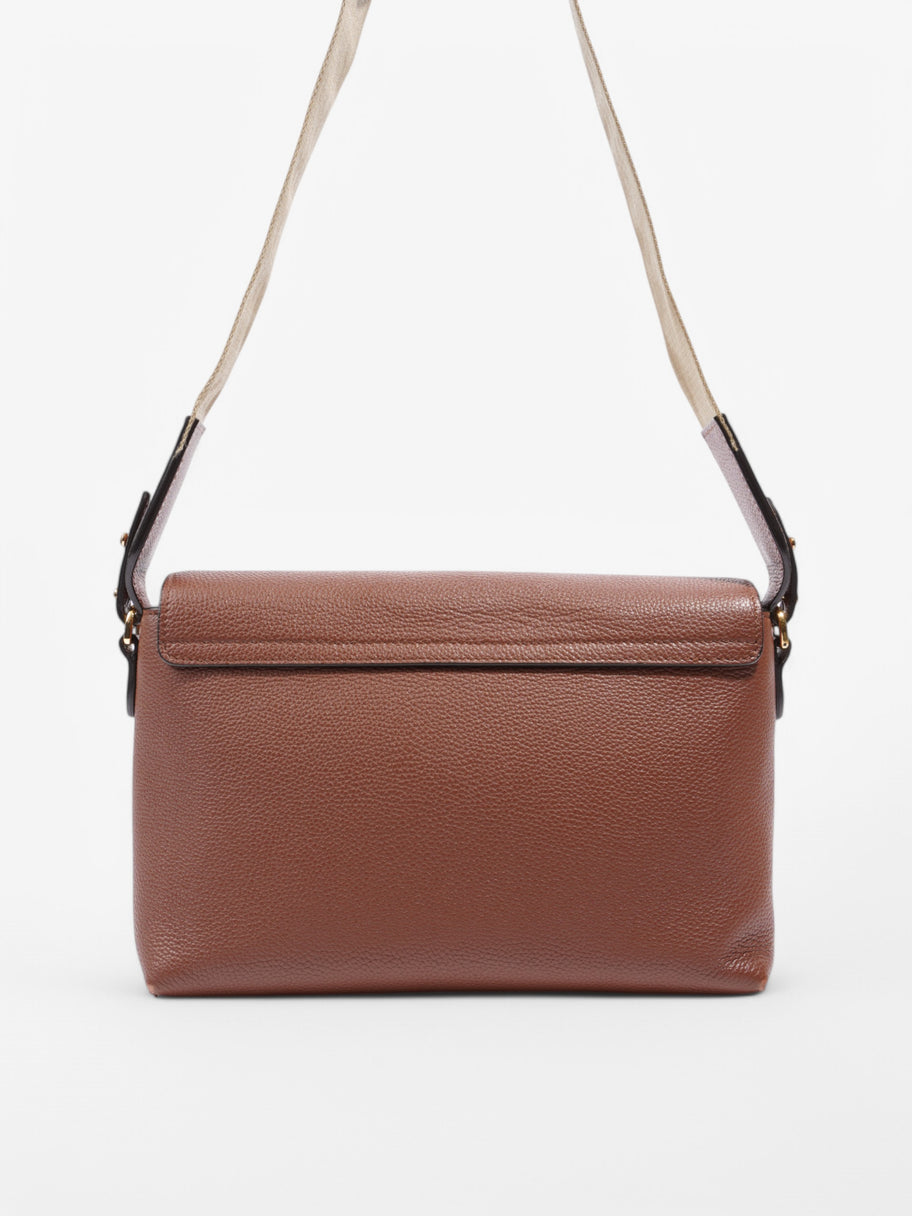 Burberry Note Bag Brown / Beige Checkered Leather Image 4