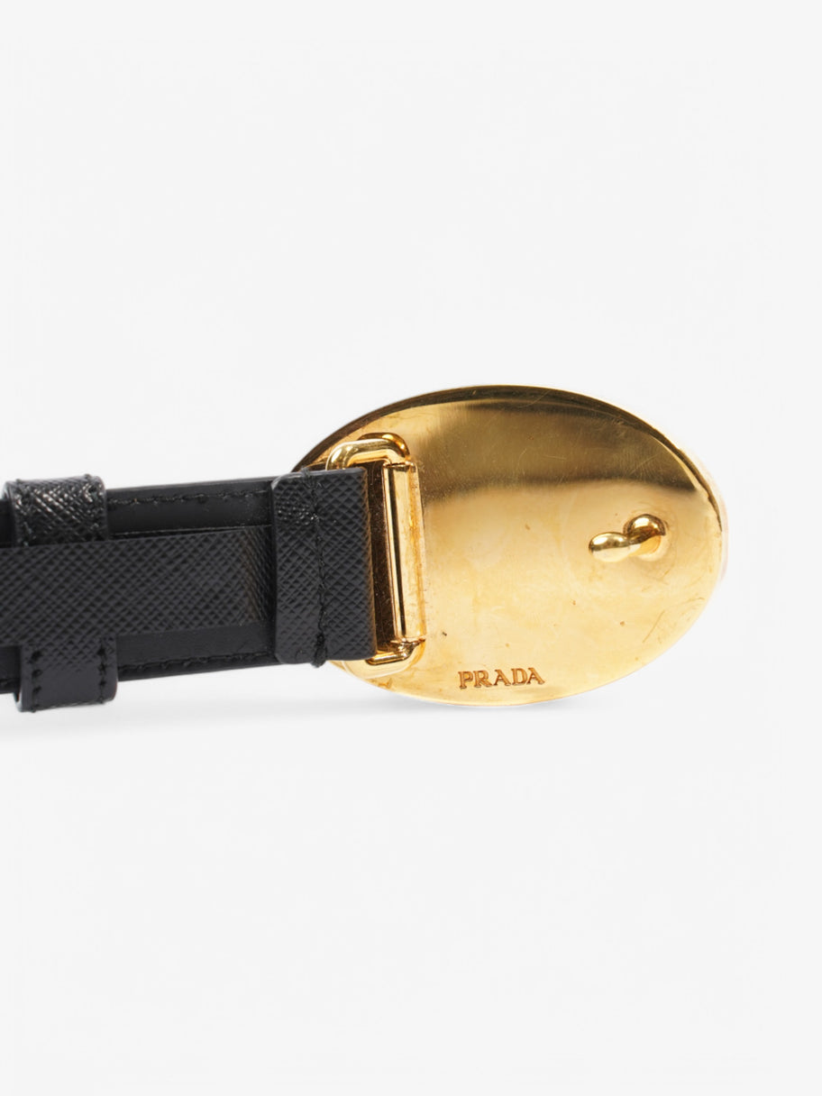 Prada Logo Belt Black Leather Image 4