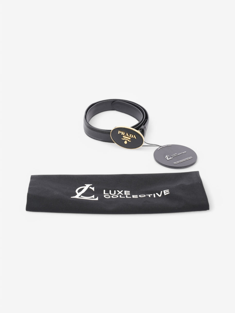 Prada Logo Belt Black Leather Image 6