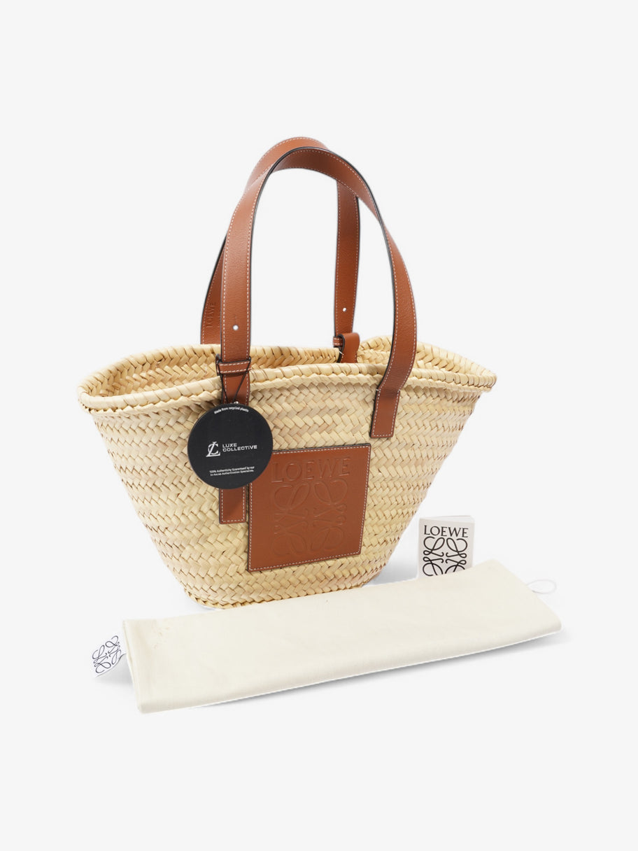 Loewe Basket Bag Natural / Brown Palm Leaves Medium Image 10