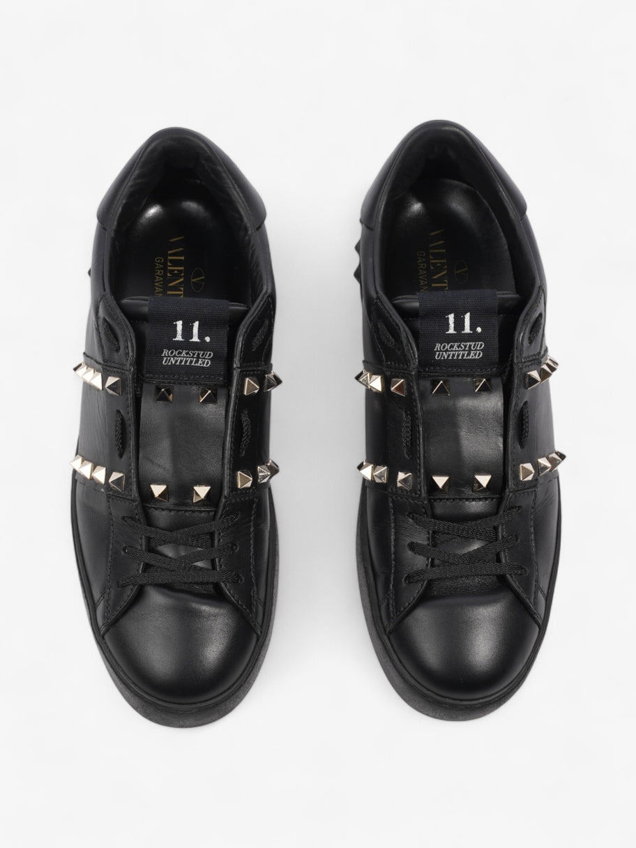 Valentino Rockstud Untitled Sneakers Black Leather EU 39 UK 6 Image 8