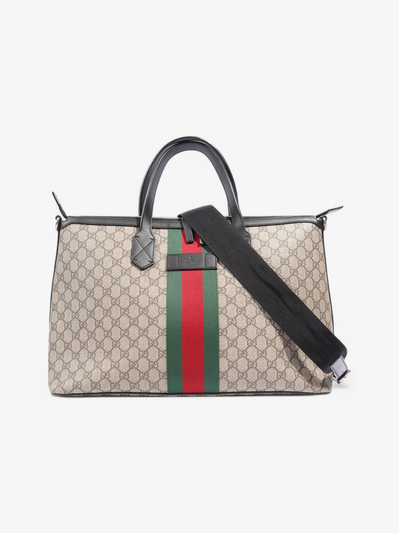 Gucci Zipper Web Tote Supreme Coated Canvas