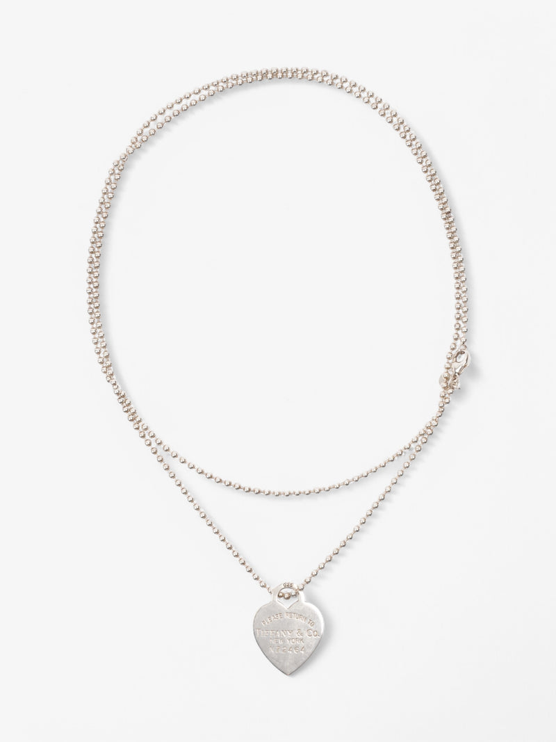  Tiffany and Co Return to Tiffany Heart Tag Necklace Silver Silver Sterling
