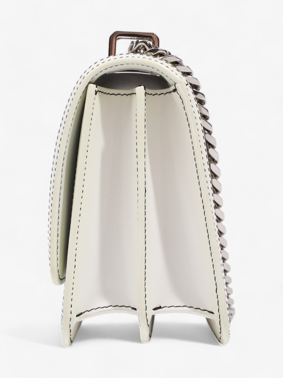 Burberry TB Chain Bag Optic White / Black Lambskin Leather Small Image 3