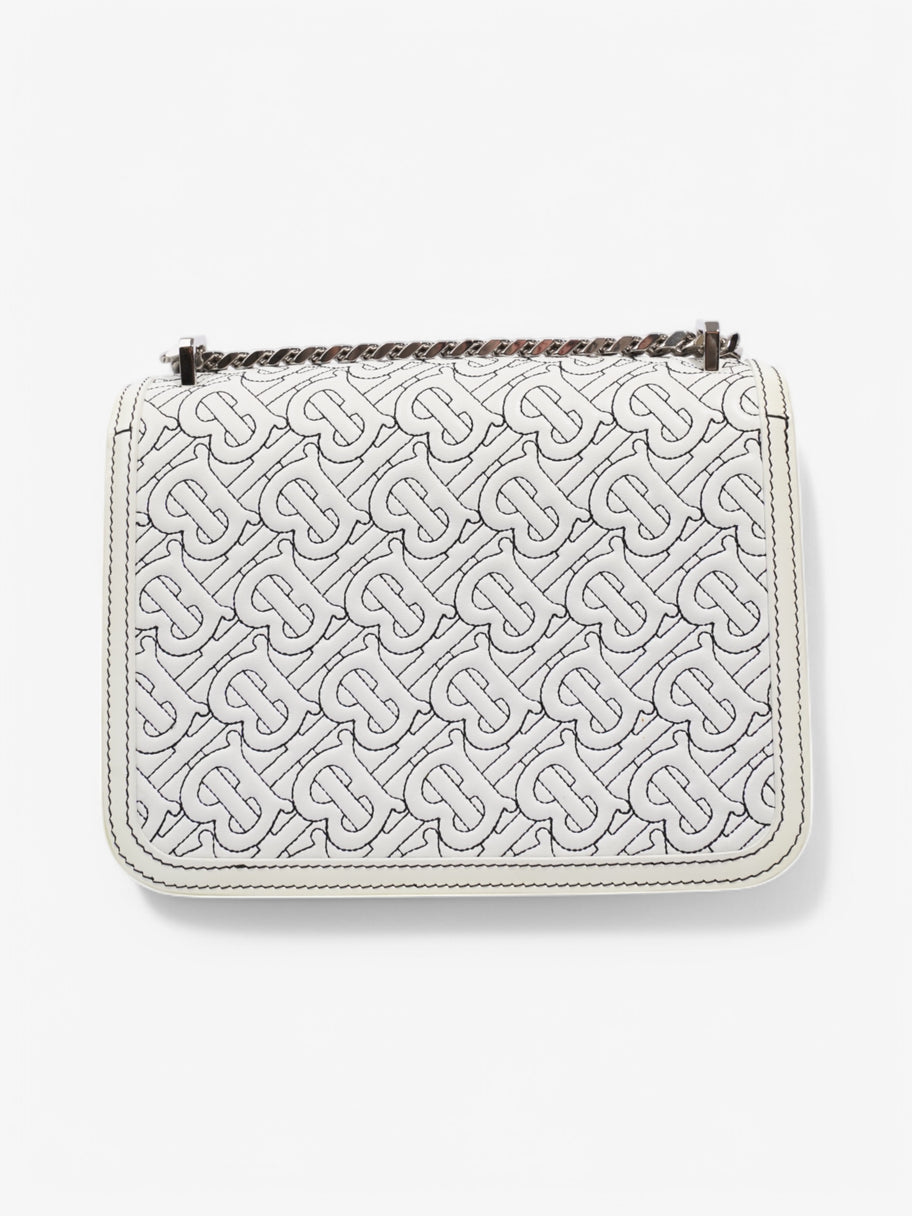 Burberry TB Chain Bag Optic White / Black Lambskin Leather Small Image 4