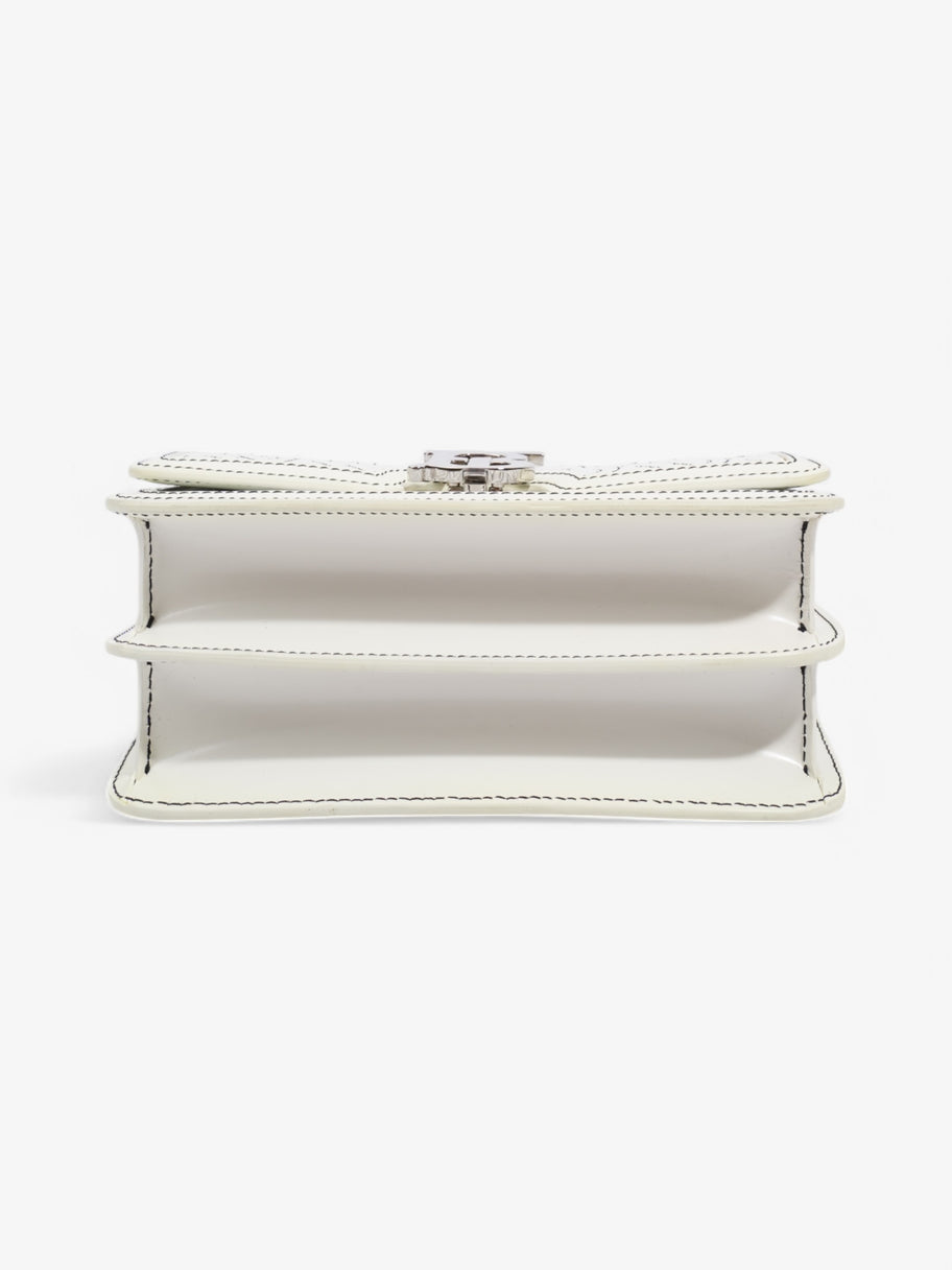 Burberry TB Chain Bag Optic White / Black Lambskin Leather Small Image 6