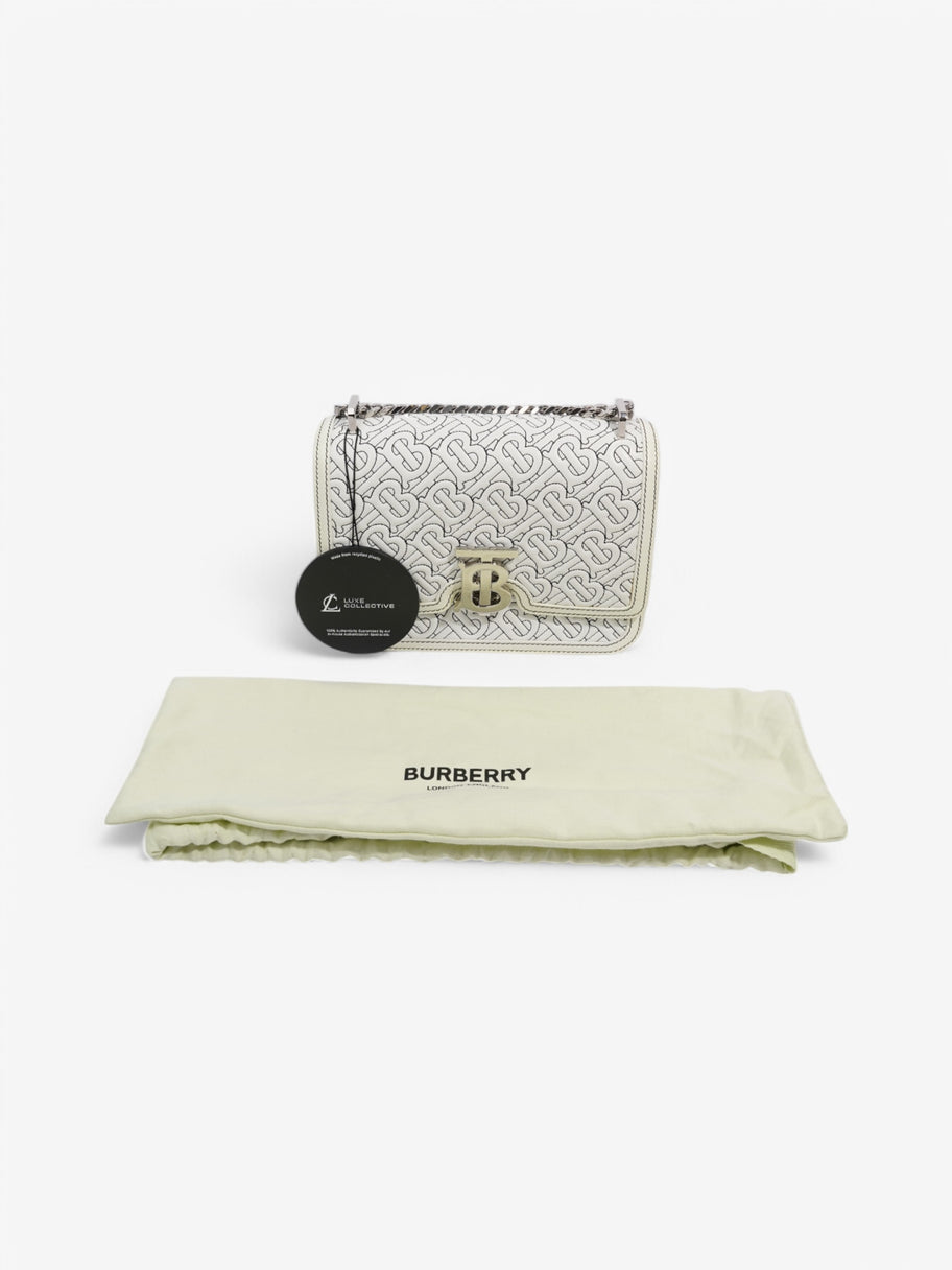 Burberry TB Chain Bag Optic White / Black Lambskin Leather Small Image 9
