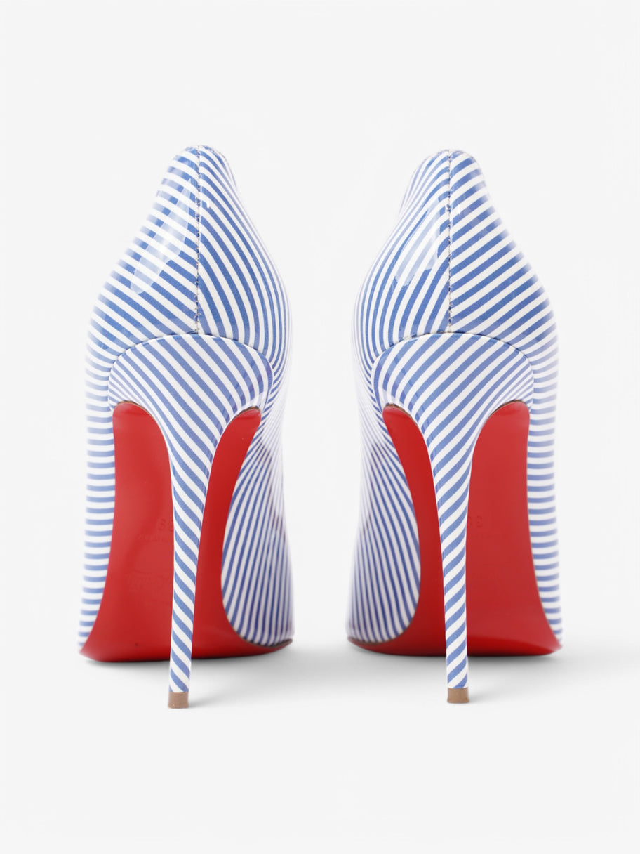 Christian Louboutin Pigalle Follies  100 White  / Blue Patent Leather EU 39 UK 6 Image 6