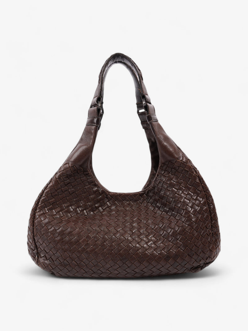  Bottega Veneta Campana Bag Dark Brown Intrecciato Leather