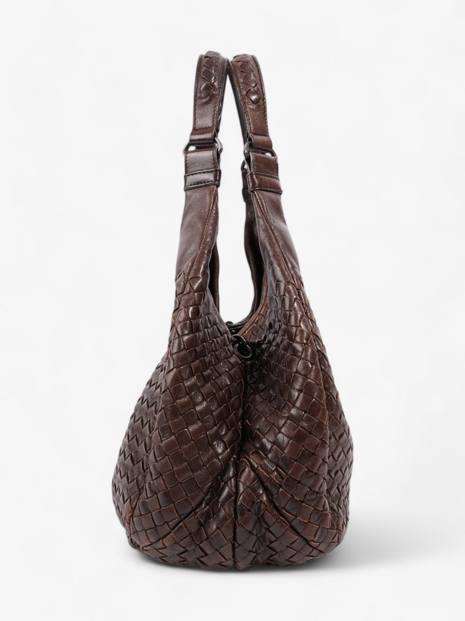 Bottega Veneta Campana Bag Dark Brown Intrecciato Leather Image 3