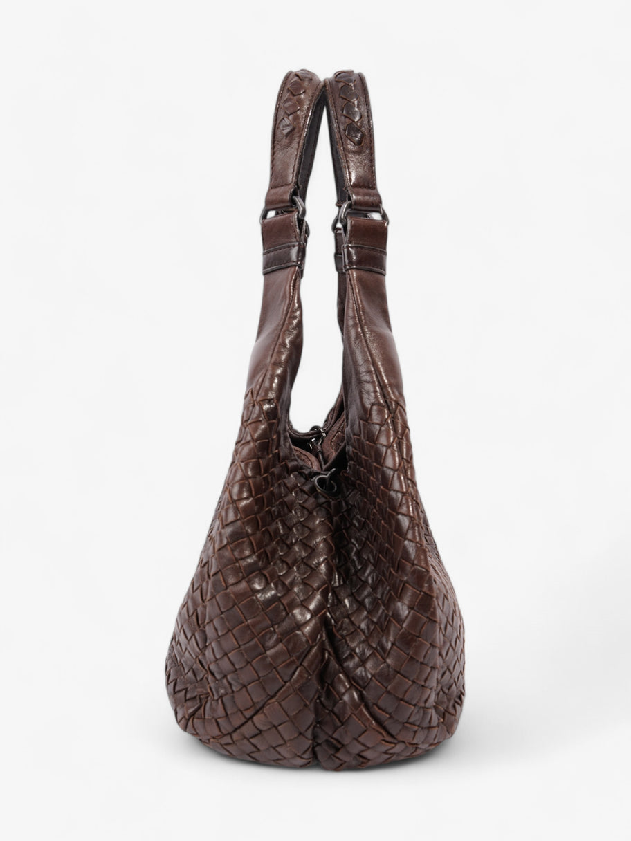 Bottega Veneta Campana Bag Dark Brown Intrecciato Leather Image 5