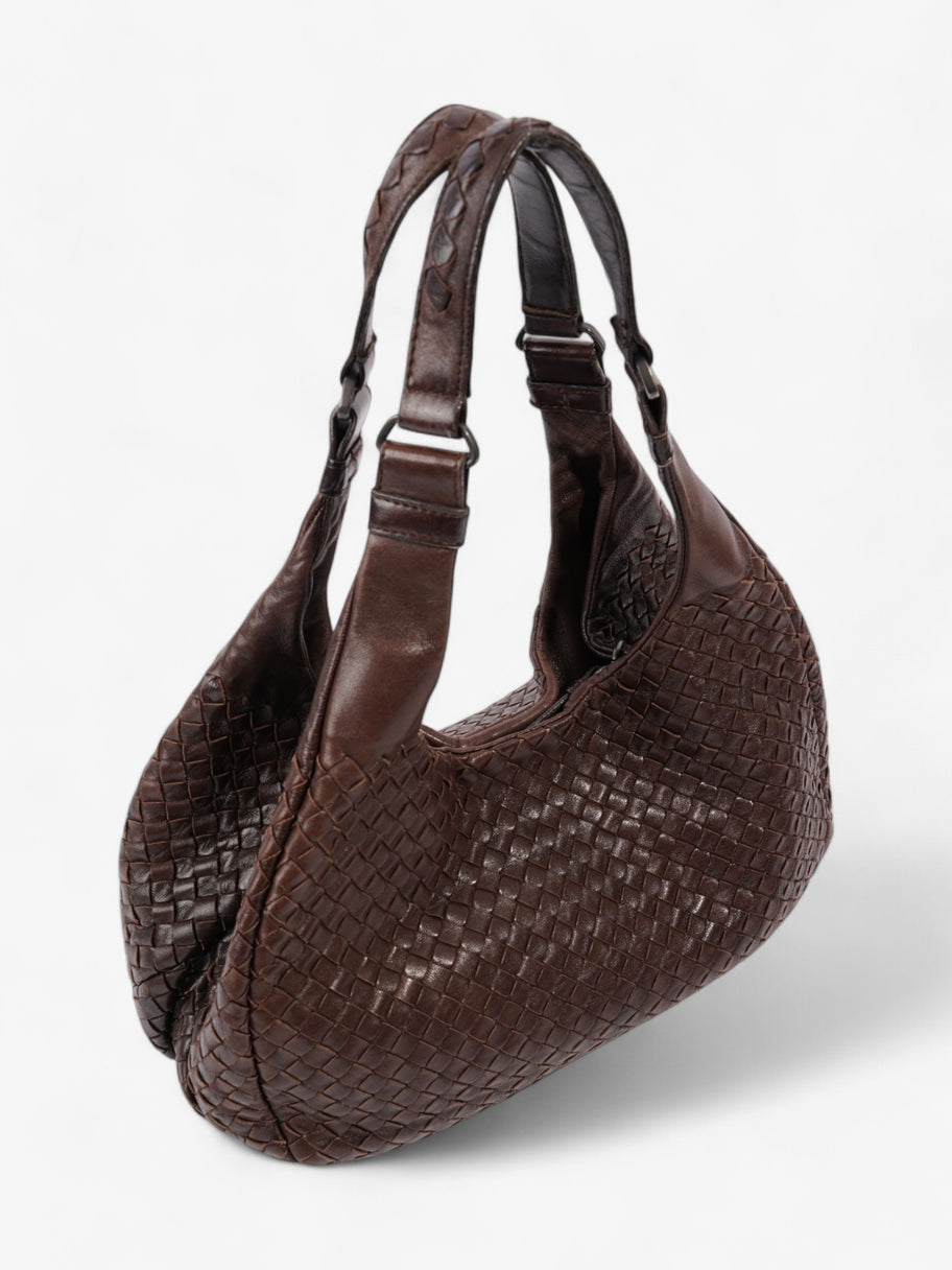 Bottega Veneta Campana Bag Dark Brown Intrecciato Leather Image 7