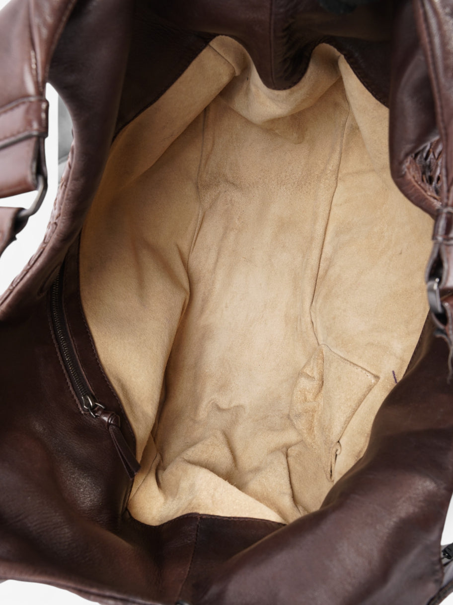 Bottega Veneta Campana Bag Dark Brown Intrecciato Leather Image 10
