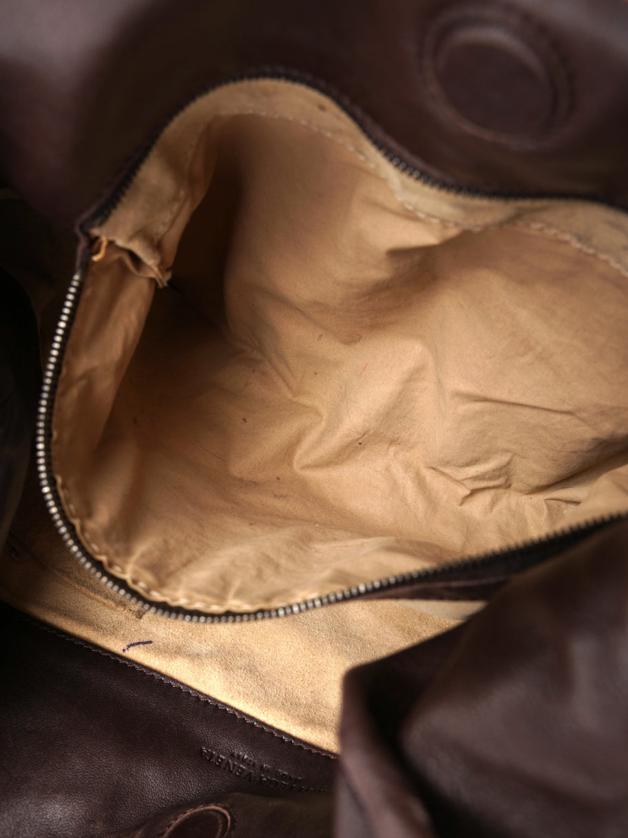 Bottega Veneta Campana Bag Dark Brown Intrecciato Leather Image 9
