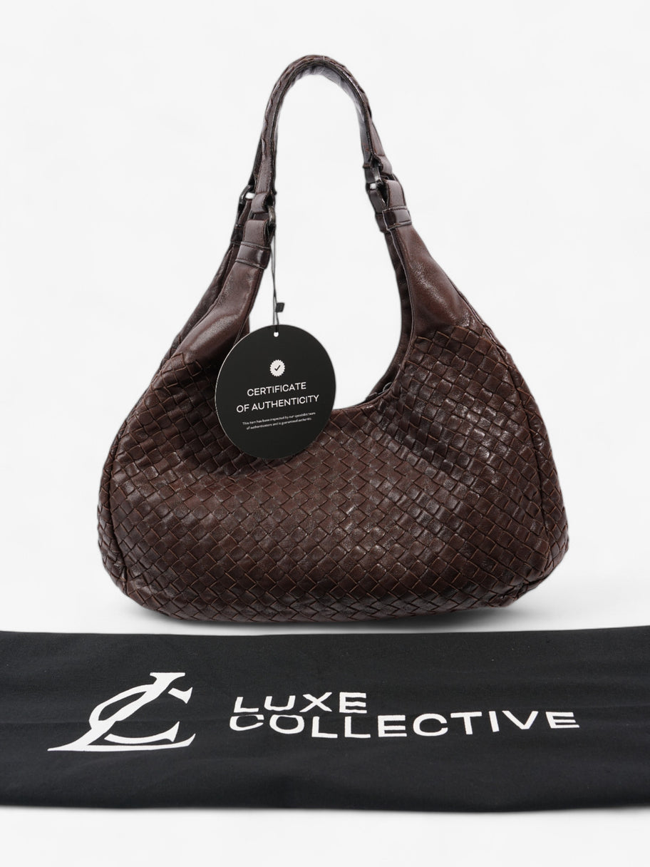 Bottega Veneta Campana Bag Dark Brown Intrecciato Leather Image 8