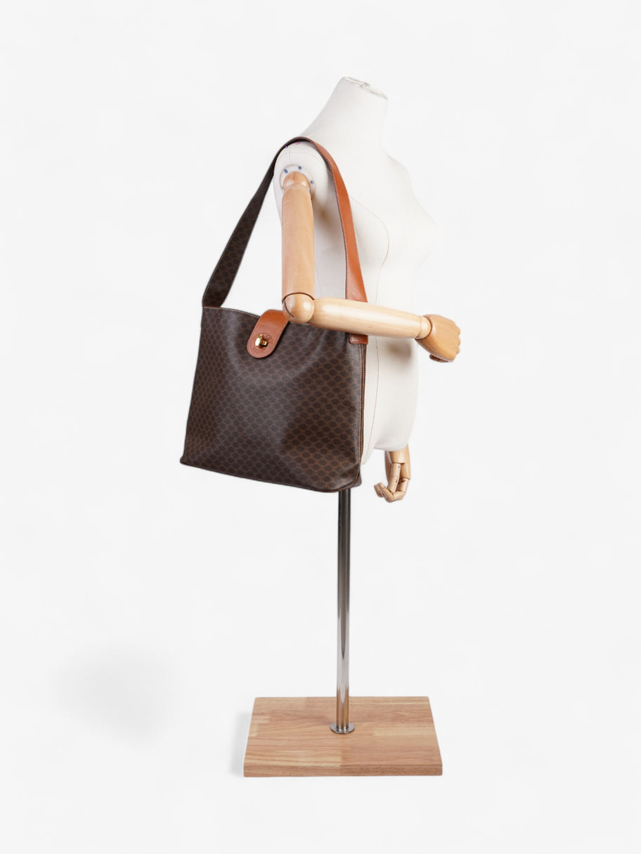 Celine Macadam Triomphe Tote Brown Canvas Image 2