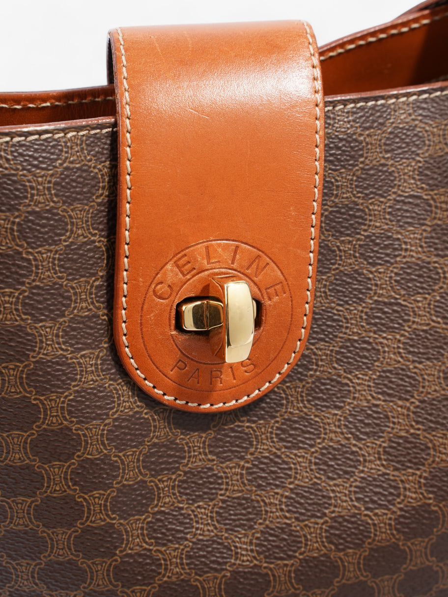 Celine Macadam Triomphe Tote Brown Canvas Image 7